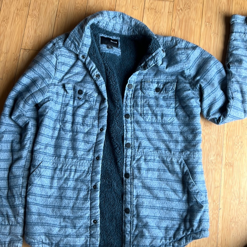Hurley button up. Fleece inside.  So cozy. Size S.